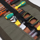 WESSLECO CL-133 Reel Toolkit Canvas Hand Repair Electrical Pack Thick Tool Storage Bag, Color: Brown