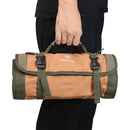 WESSLECO CL-133 Reel Toolkit Canvas Hand Repair Electrical Pack Thick Tool Storage Bag, Color: Brown