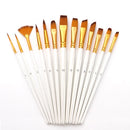 Zhu Ting 2 Set Student Nylon Wool Multifunctional Watercolor Brush(13 PCS/Set Pearl White)