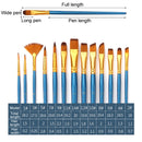 Zhu Ting 2 Set Student Nylon Wool Multifunctional Watercolor Brush(13 PCS/Set Pearl Blue)