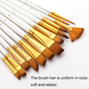 Zhu Ting 2 Set Student Nylon Wool Multifunctional Watercolor Brush(13 PCS/Set Pearl Blue)