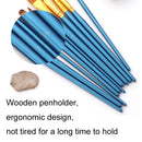 Zhu Ting 2 Set Student Nylon Wool Multifunctional Watercolor Brush(13 PCS/Set Pearl Blue)
