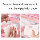 2 PCS Large-Capacity Dry And Wet Separation Waterproof Wash Transparent Bag Travel Cosmetic Storage Bag(Transparent pink)