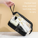 2 PCS Large-Capacity Dry And Wet Separation Waterproof Wash Transparent Bag Travel Cosmetic Storage Bag(Transparent gray)