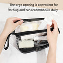 2 PCS Large-Capacity Dry And Wet Separation Waterproof Wash Transparent Bag Travel Cosmetic Storage Bag(Transparent gray)