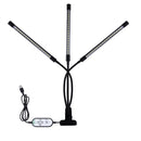 LED Plant Lamp Full Spectroscopy Natural White Remote Control Dimming Plant Growth Lamp, Power: 27W Three Head
