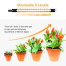 LED Plant Lamp Full Spectroscopy Natural White Remote Control Dimming Plant Growth Lamp, Power: 27W Three Head