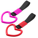 2 PCS Car Rear Bumper Warning Hanging Ring Car Hand Pull Ring(Red Black Belt)