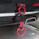 2 PCS Car Rear Bumper Warning Hanging Ring Car Hand Pull Ring(Red Black Belt)