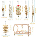 7 PCS/Set MT0001 Pet Parrot Toy Bird Swing Climbing Ladder Stand