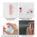 5 PCS 5ml Mini Perfume Spray Bottle With Bottom Filling Self-Pump Type Travel Portable Sub-Bottling Bottle Random Colour Delivery