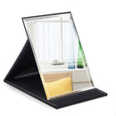 3 PCS Folding Portable High-definition Makeup Mirror PU Leather Desktop Vanity Mirror,Size: Extra Large (Pink)