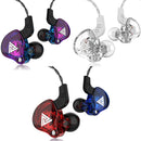 QKZ AK6 2 PCS In-Ear 3.5mm Wired Subwoofer Sports Earphones(AK6-Transparent White)