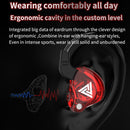 QKZ AK6 2 PCS In-Ear 3.5mm Wired Subwoofer Sports Earphones(AK6-Purple)