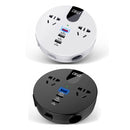 QC3.0 Car 12V 24V To 110V 220V Multi-function Inverter(White Round)