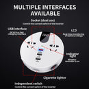 QC3.0 Car 12V 24V To 110V 220V Multi-function Inverter(Black Round)