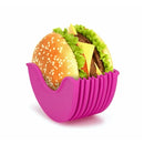 2 PCS Hamburger Handheld Box Egg Tart Sandwich Biscuits Box(Pink)