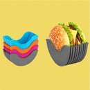 2 PCS Hamburger Handheld Box Egg Tart Sandwich Biscuits Box(Pink)