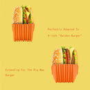 2 PCS Hamburger Handheld Box Egg Tart Sandwich Biscuits Box(Pink)