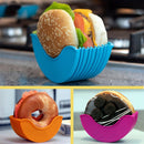 2 PCS Hamburger Handheld Box Egg Tart Sandwich Biscuits Box(Pink)