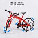 1:8 Scale Simulation Alloy Bicycle Model Mini Bicycle Toy Decoration(Race Bike-Yellow)