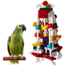 MT0038 Wooden Block Cotton Rope Knot Gnawing String Pet Parrot Toy(1 PCS/Set)