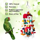 MT0038 Wooden Block Cotton Rope Knot Gnawing String Pet Parrot Toy(1 PCS/Set)