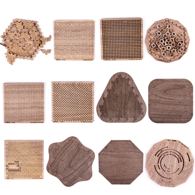 Wooden Adult High Difficulty Brain Burning Irregular Puzzle(Gastro)