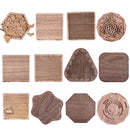 Wooden Adult High Difficulty Brain Burning Irregular Puzzle(Dark Khaki)