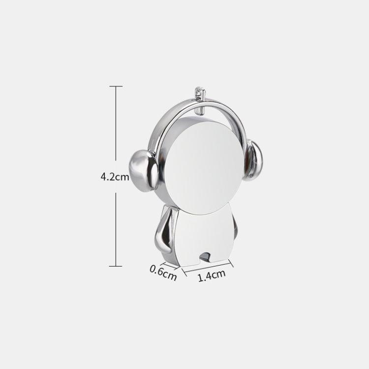 Y01 Metal Musician Car Cartoon Style U Disk, Capacity: 4GB(Silver)