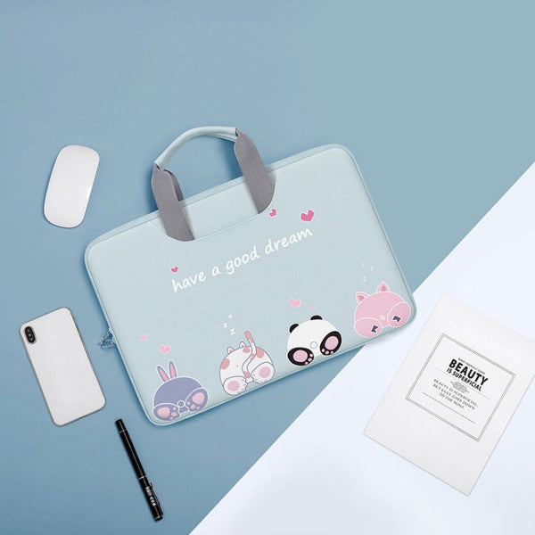BUBM SMDNB-XZ Multifunctional Storage Laptop Bag Cute Fun Laptop Bag, Size: 13 inch(Light Blue)