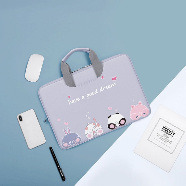 BUBM SMDNB-XZ Multifunctional Storage Laptop Bag Cute Fun Laptop Bag, Size: 13 inch(Light Purple)