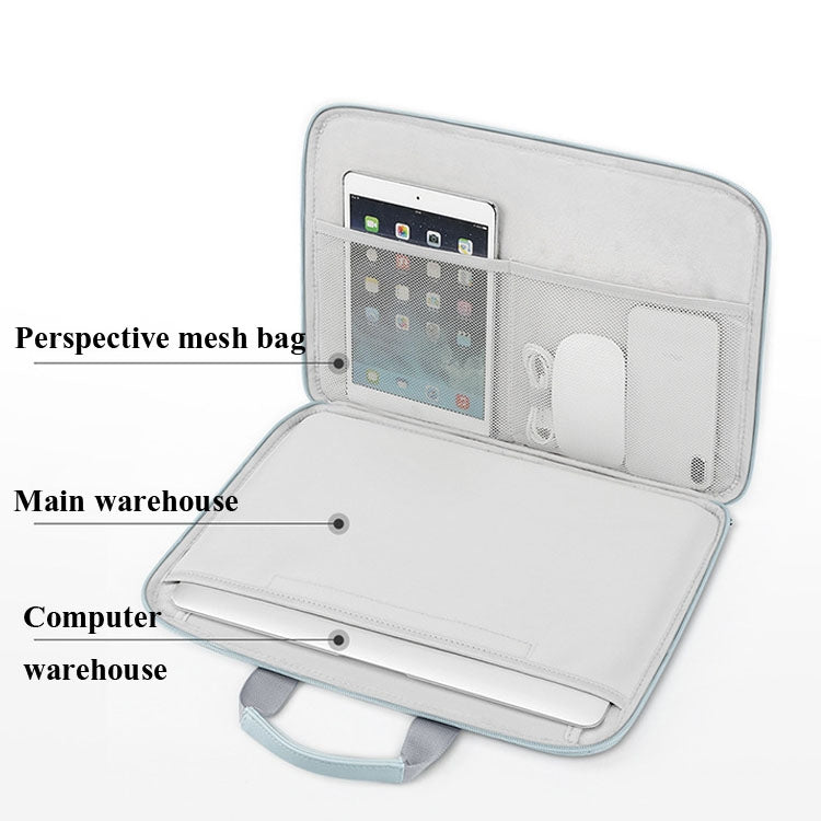 BUBM SMDNB-XZ Multifunctional Storage Laptop Bag Cute Fun Laptop Bag, Size: 13 inch(Light Gray)