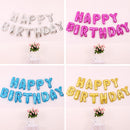 2 PCS 16 Inch Happy Birthday Letter Aluminum Film Balloon Birthday Party Decoration Specificationï¼š(Classic Silver)