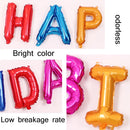 2 PCS 16 Inch Happy Birthday Letter Aluminum Film Balloon Birthday Party Decoration Specificationï¼š(Classic Silver)