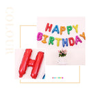 2 PCS 16 Inch Happy Birthday Letter Aluminum Film Balloon Birthday Party Decoration Specificationï¼š(Classic Silver)