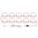 LED Makeup Lamp Mirror Front Beauty Fill Light Hand Sweep Sensation Lamp, Power source: 10 Bulbs