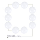 LED Makeup Lamp Mirror Front Beauty Fill Light Hand Sweep Sensation Lamp, Power source: 10 Bulbs