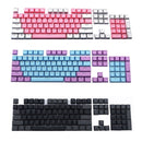 104-Keys Two-Color Mold Transparent PBT Keycap Mechanical Keyboard(Pink White)