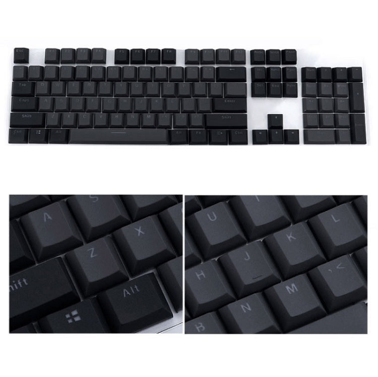 104-Keys Two-Color Mold Transparent PBT Keycap Mechanical Keyboard(Gray Black)