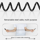 WEST BIKING YP0705063 Bicycle Lock Motorcycle Helmet Lock Anti-Theft Password Cable Lock(Black)