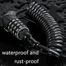 WEST BIKING YP0705063 Bicycle Lock Motorcycle Helmet Lock Anti-Theft Password Cable Lock(Black)