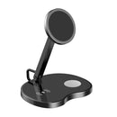 Y5 3 in 1 15W Max Folding Wireless Charging Bracket Fast Charger for iPhone & iWatchs & AirPods & Other Smart Phones(Black)