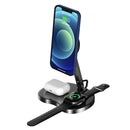 Y5 3 in 1 15W Max Folding Wireless Charging Bracket Fast Charger for iPhone & iWatchs & AirPods & Other Smart Phones(Black)