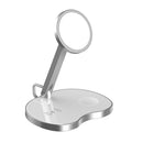 Y5 3 in 1 15W Max Folding Wireless Charging Bracket Fast Charger for iPhone & iWatchs & AirPods & Other Smart Phones(Silver)