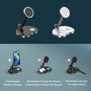 Y5 3 in 1 15W Max Folding Wireless Charging Bracket Fast Charger for iPhone & iWatchs & AirPods & Other Smart Phones(Silver)