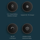 Y5 3 in 1 15W Max Folding Wireless Charging Bracket Fast Charger for iPhone & iWatchs & AirPods & Other Smart Phones(Black)