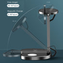 Y5 3 in 1 15W Max Folding Wireless Charging Bracket Fast Charger for iPhone & iWatchs & AirPods & Other Smart Phones(Silver)