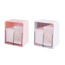 3 PCS HZ006 Desktop Transparent Double-Layer Cotton Swabs And Dustproof Storage Box With Lid(White)