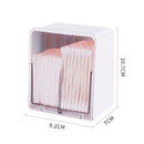 3 PCS HZ006 Desktop Transparent Double-Layer Cotton Swabs And Dustproof Storage Box With Lid(White)